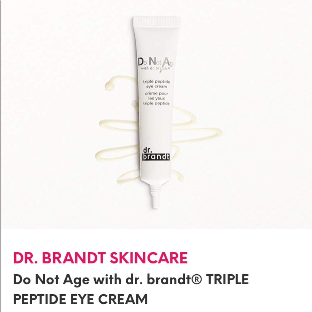 DO NOT AGE WITH DR.BRANDT                               TRIPLE PEPTIDE EYE CREAM